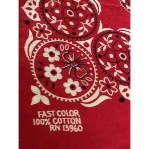 1950s Bandana Fast Color 100% Cotton Hearts, Flowers, Circles, Geometric 21 x 20